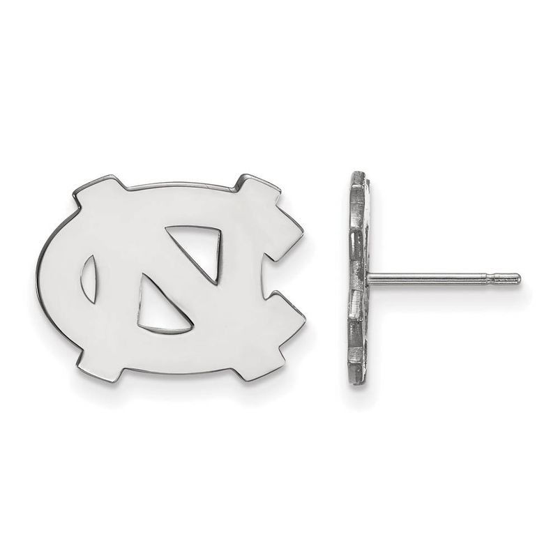 Sterling Silver U Of North Carolina Small 'Nc' Post Earrings